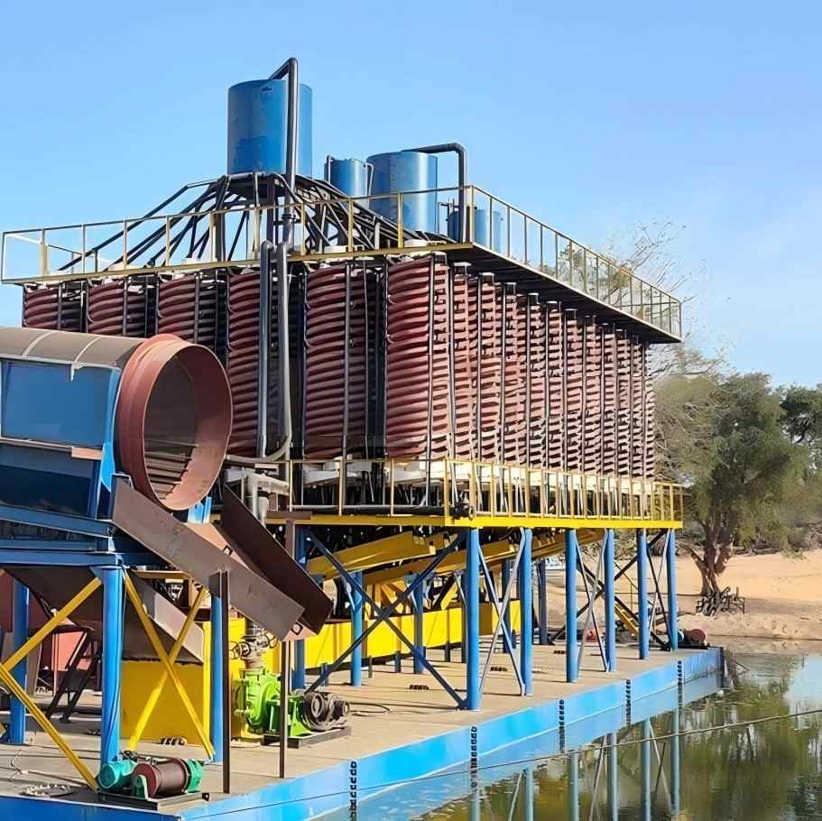 WSHT Spiral Chute Gravity Separator Rock Gold Tin Ore Tailings Fine Mineral Processing Spiral Chute⟦SEP⟧